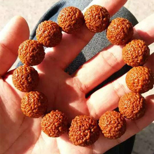 佛螺菩提佛罗手串男手持满肉姜黄皮大金刚原籽菩提子佛珠