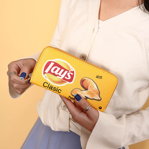 韩国创意零食钱包女零钱包学生铅笔盒仿真饼干文具袋薯片