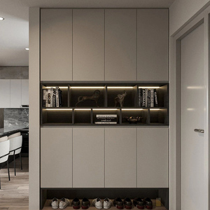 卓珈森现代简约入户鞋柜家用门口定制大容量储物柜一体靠墙玄关柜