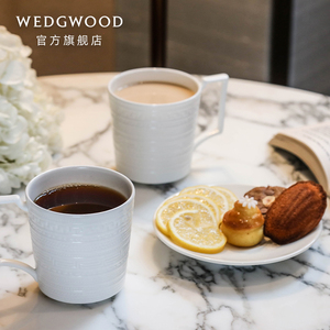 WEDGWOOD威基伍德意大利浮雕骨瓷马克对杯咖啡杯复古杯欧式情侣杯