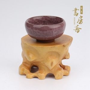 黄杨玉器红木雕奇石底座工艺品摆件 茶壶底座 根雕小圆底座