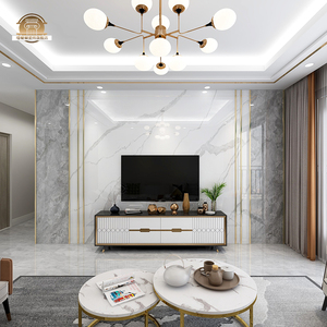 岩板电视背景墙现代简约轻奢大理石材影视墙客厅大板瓷砖装饰造型