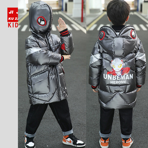 迪迦奥特曼衣服儿童棉衣男童羽绒棉服冬装加绒加厚四5六7七8八9岁