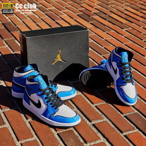 ccclub air jordan 1 aj1 mid二次元小闪电白蓝dd6834-402