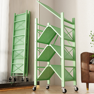 免安装折叠置物架货架家用多层书架阳台收纳展示架厨房储物铁架子