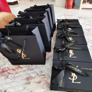 专柜ysl/圣罗兰口红唇膏礼盒包装纸袋手提袋小号礼品袋包邮盒