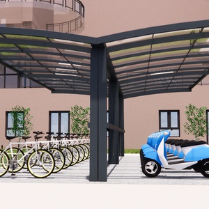 户外单车电瓶车充电棚小区非机动车停车棚电动车遮阳棚自行车雨棚