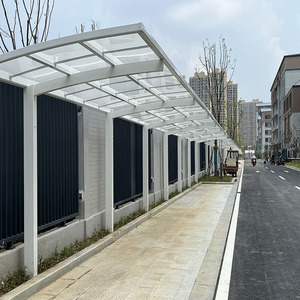 户外单车电瓶车充电棚小区非机动车停车棚电动车遮阳棚自行车雨棚