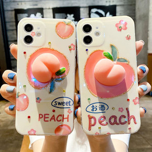水蜜桃华为p20手机壳立体捏捏桃子p20pro解压新款女款可爱个性硅胶软