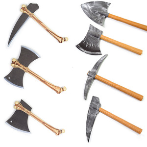 印第安人原始人武器锤子斧子双面单面斧十字镐 道具野人