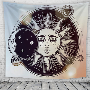 印度挂布背景布太阳神挂毯桌布太阳现代抽象艺术卧室房间装饰布