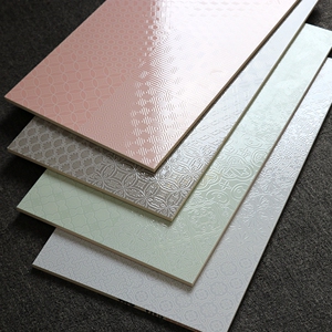 欧式粉色仿墙纸拼花300x600墙砖简约现代厨房瓷砖卫生间浴室地砖