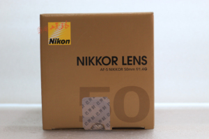 尼康 NIKON 50f1.4G原装包装盒 防伪码完整