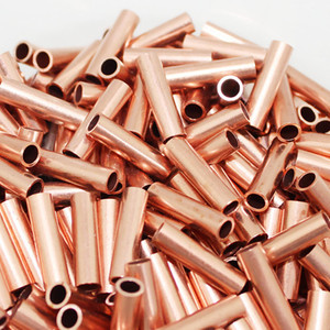 小铜管碳纤维发热线专用铜接线端子地暖配件铜管接头连接管裸接头