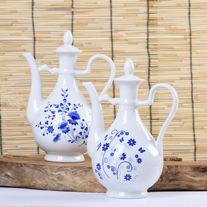 酒壶复古代分酒器青花瓷家用陶瓷空酒容器酒具灌酒坛子古代分酒器