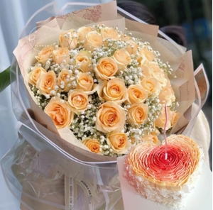 东大街伟华新天地凤阳县玫瑰花生日蛋糕鲜花店同城好鲜花蛋糕连锁