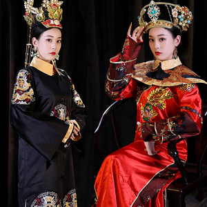 清朝太后皇后服装影视剧电视剧同款古装演出服满族旗服刺绣衣服