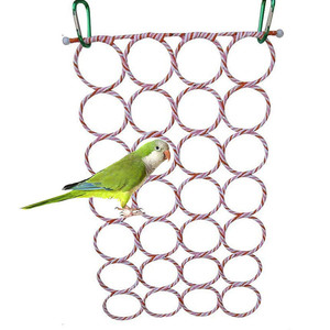鹦鹉玩具用品 鸟类攀爬登网圈 大小鹦鹉训练益智开发鸟笼配件秋千
