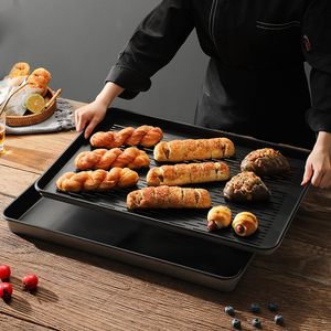 新麦不粘烤盘长方形60x40商用烤盘烤箱用披萨蛋糕面包不沾铝烤盆