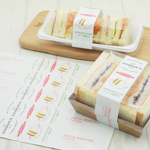 三明治包装盒 正方形透明 西点班戟泡芙雪媚娘脏脏包甜点蛋糕卷盒