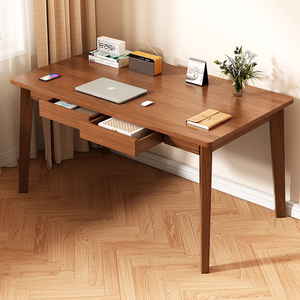 书桌家用电脑桌台式简易卧室学生写字桌椅组合办公桌实木腿小桌子
