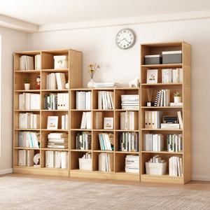 书架落地置物架柜子储物柜靠墙杂物柜图书馆格子柜方格收纳柜书柜