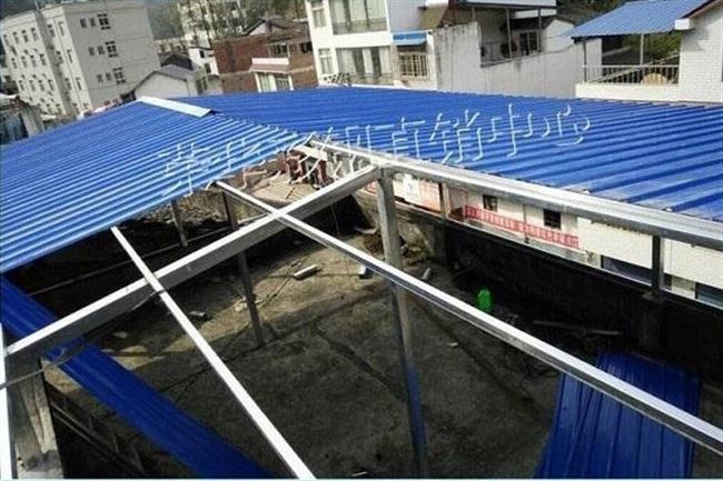 铁顶铁皮屋面瓦j夹心彩钢板屋雨板x棚搭建泡沫阳光房顶防水