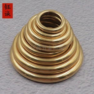 纯铜无缝铜圈铜环实心黄铜圆圈圆环 马具配件 DIY皮具箱包配件