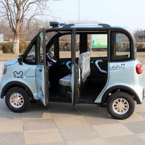 新能源低速电动四轮家用纯电小汽车成人代步电瓶轿车女士新款带棚