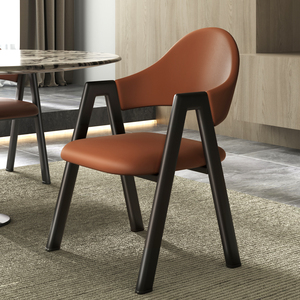 餐椅家用轻奢高级感餐桌椅子铁艺靠背凳子现代简约餐厅椅子扶手椅