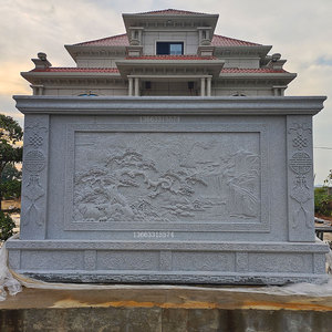 墙浮雕中式迎门墙室外照壁福字背景墙大理石屏风影壁石31人付款200