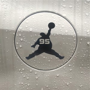 胖飞人乔丹搞笑创意汽油汽车装饰贴纸95号个性贴加92号油箱盖车贴