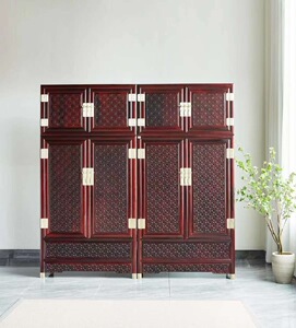 印度小叶紫檀檀香紫檀两组合心纹顶箱柜卧室大衣柜古红木家具