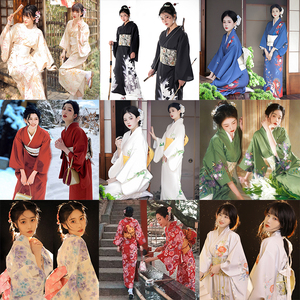 神明少女和服女拍照服装正装传统复古风改良连衣裙日式山茶花和服