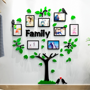 幼儿园环创主题墙面装饰布置儿童房间卧室温馨卡通大树照片墙贴画