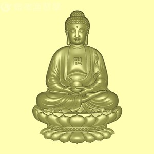 大日如来阿弥陀佛座佛精雕图雕刻图灰度图jdp格式玉雕图木雕图040