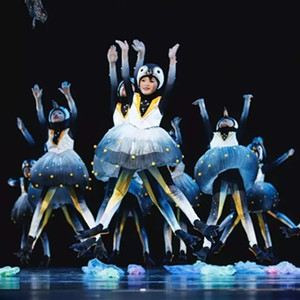 小企鹅历险记儿童演出服六一动物造型舞蹈服新款卡通企鹅表演服装