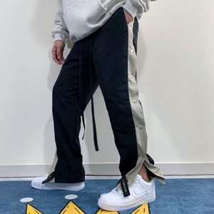 fog第六季 6th拼接排扣裤fear of god主线飘带魔术贴长裤宽松卫裤