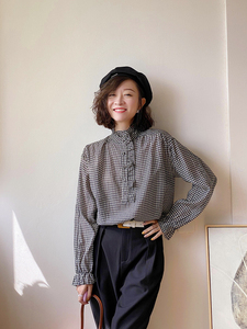 女装 女式衬衫 立领衬衫女冬