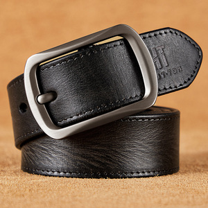 皓顿新款男士真皮针扣皮带男不锈钢韩版休闲百搭牛皮腰带裤带潮款