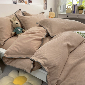 全棉纯色被套单件150x200纯棉宿舍单人1.5m被罩水洗棉200x230被单