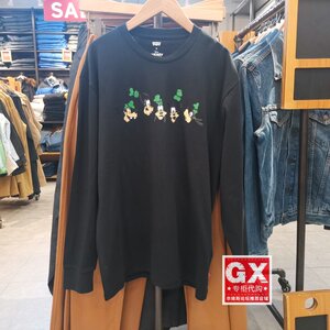 GX出品 levis 李维斯A0881-0000 男 黑米奇 宽松时尚休闲套头卫衣