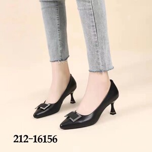 曼莎露迪法兰西2021秋款专柜正品牛皮女鞋粗跟单鞋212-16156