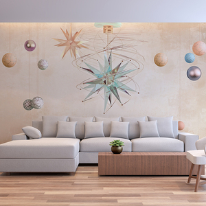 北欧简约立体墙纸定制电视背景墙布沙发墙直播间壁布卧室壁纸轻奢