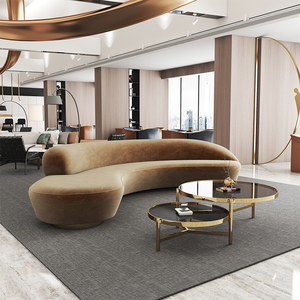 北欧弧形沙发轻奢现代简约圆弧沙发网红异形转角酒店大堂创意沙发