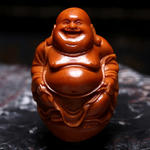 大籽橄榄核手工精雕弥勒笑佛单籽吊坠老油核核雕橄榄胡大肚佛文玩