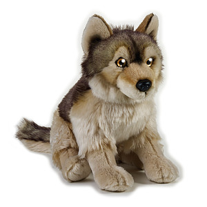 正品国家地理品牌仿真大灰狼毛绒玩具狼公仔安全健康玩具儿童礼物