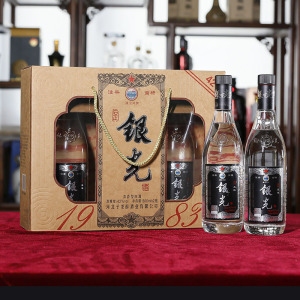 正定1983五粮银光酒荷花烟42度500ml*2升级版浓香型洞藏白酒包邮