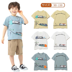 日系夏季男童立体图案短袖T恤儿童打底衫中大童纯棉宝宝半袖上衣t