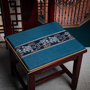 餐椅坐垫新中式红木沙发垫防滑加厚海绵垫实木古典家具圈椅垫定制